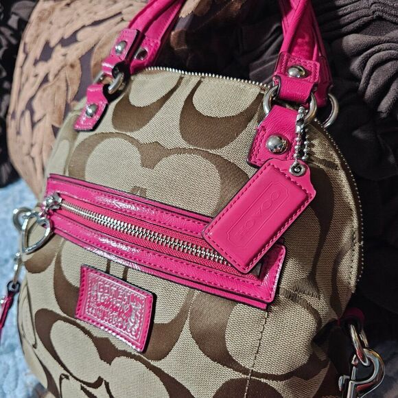 Vintage Coach y2k Poppy Daisy Satchel Purse with Crossbody Strap Bag - Picture 3 of 12